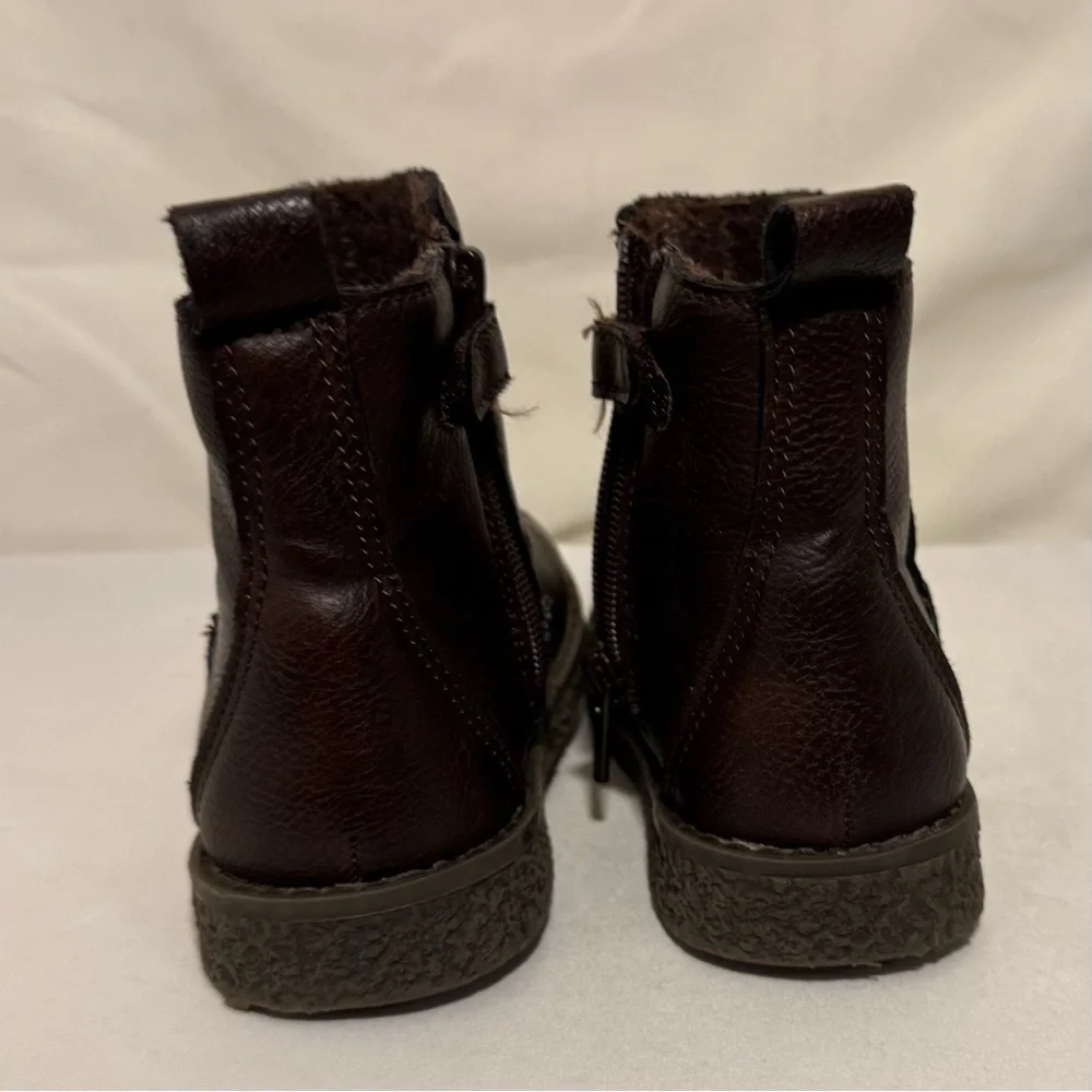 GAP Shoes Chelsea Brown Zip Cowboy Boots With Fleece‎ Lining Size 7C